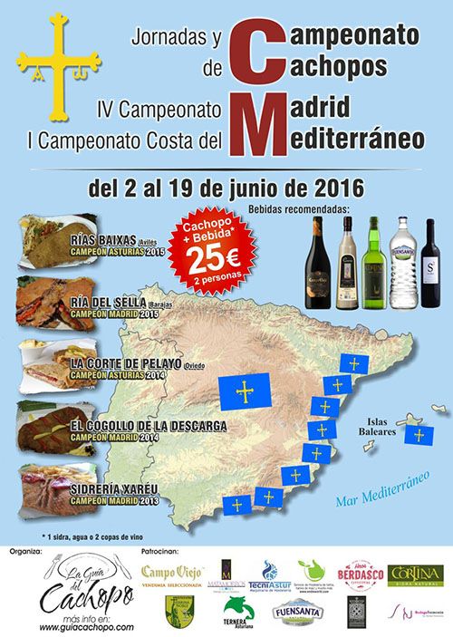 IV Campeonato de Cachopos de la Comunidad de Madrid (Cachopo + Bebida 25 € / 2 personas)